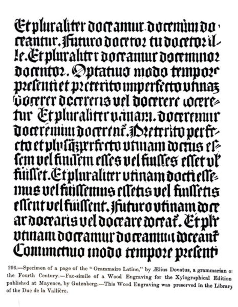 Detail of A page of the 'Grammaire Latine', by Aelius Donatus by (after) German School
