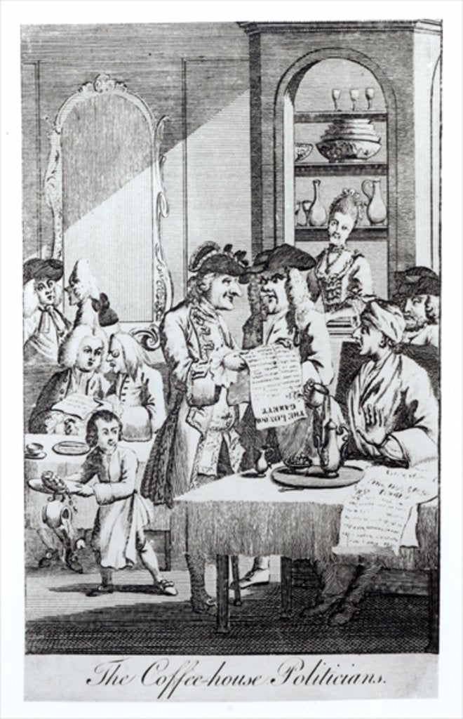 Detail of The Coffee House Politicians by English School