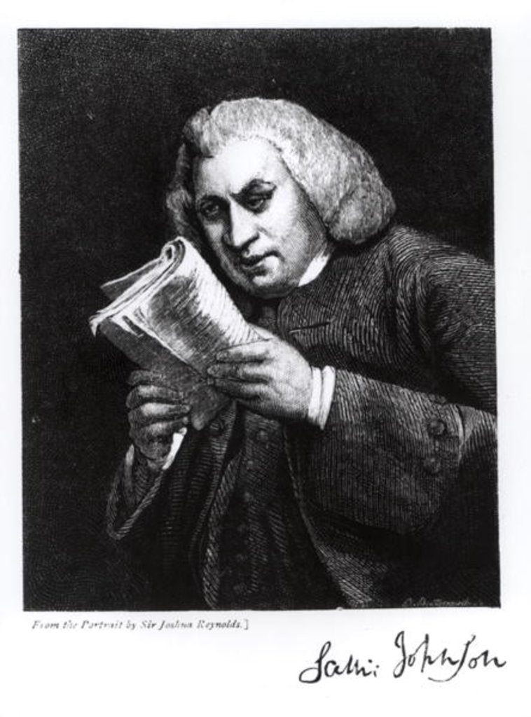 Detail of Samuel Johnson by Joshua Reynolds