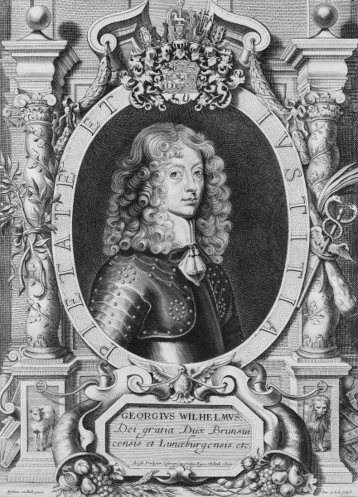Detail of George William Duke of Braunschweig-Luneberg by engraved by Petrus de Iode
