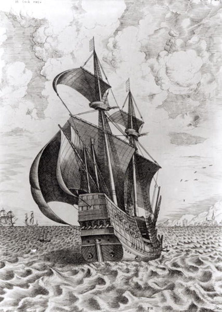 Detail of Ship by Pieter the Elder (after) Bruegel