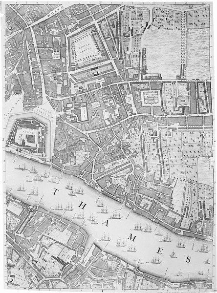 Detail of A Map of the Tower of London by John Rocque