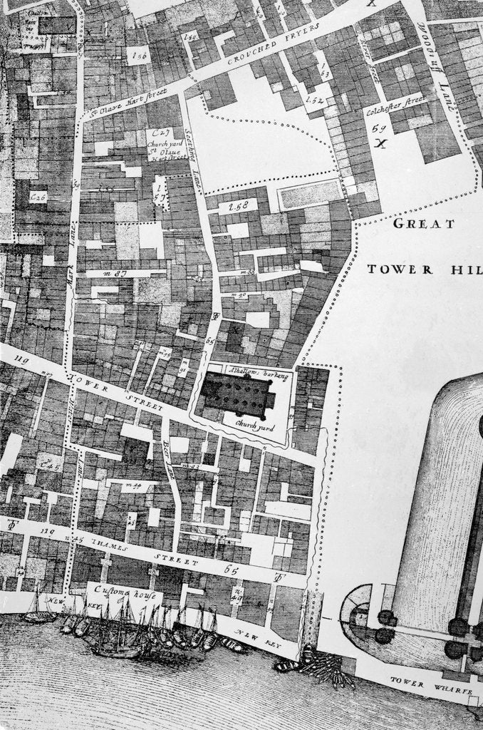 Detail of Detail of a large and accurate map of the City of London by John Ogilby