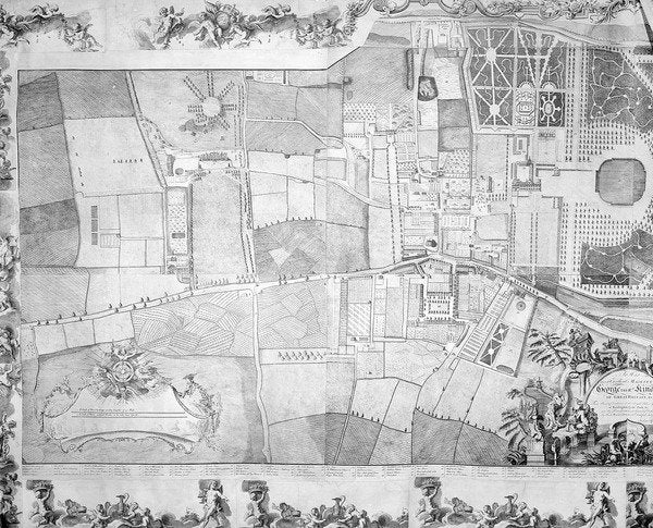 Detail of Detail of the plan of Kensington Palace by Joshua Rhodes, 1764 by George Bickham
