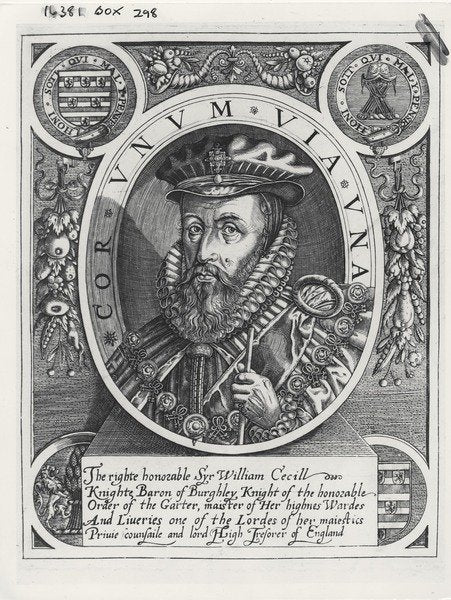 Detail of William Cecil, 1st Baron Burghley by William Rogers