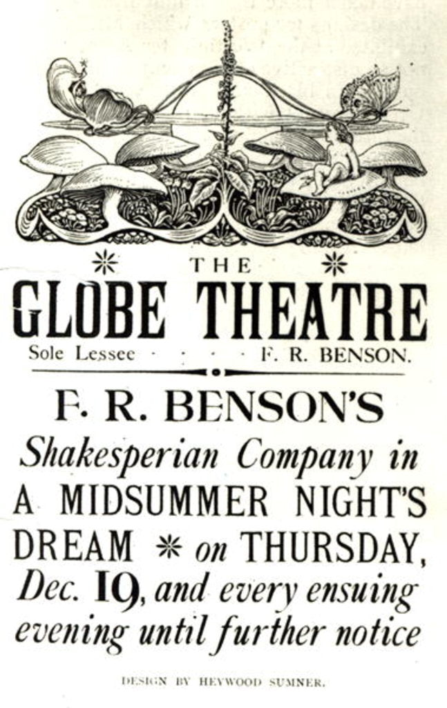Detail of Poster advertising 'A Midsummer Night's Dream' by English School