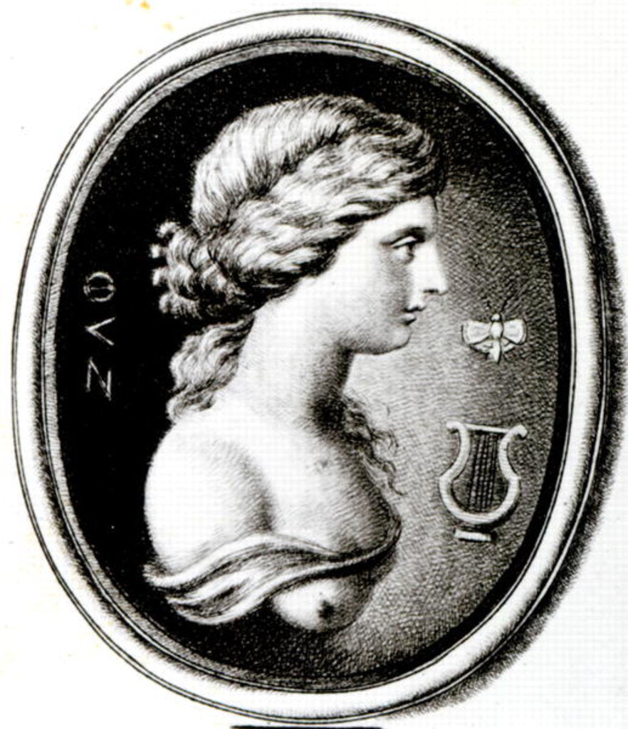 Detail of Portrait of Sappho by Thomas Worlidge