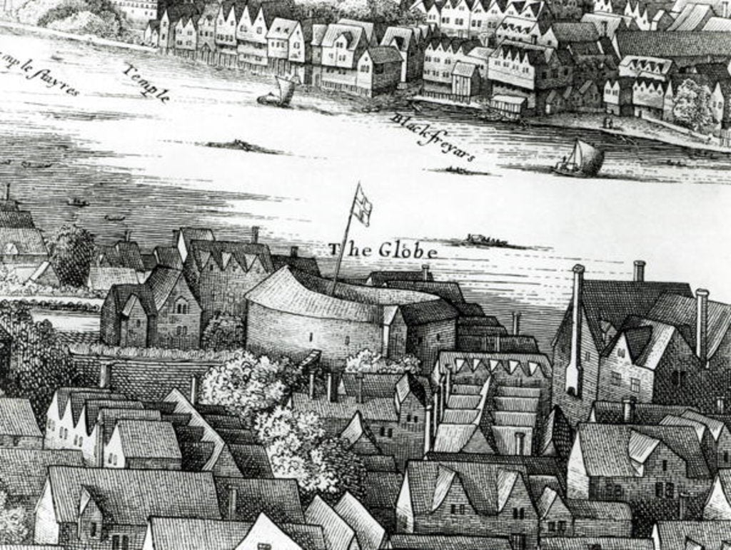 Detail of The First Globe Theatre or Rose Theatre by School English
