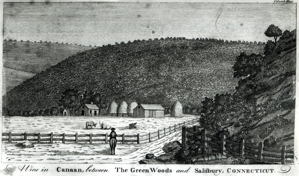 Detail of A Farm in Canaan, Connecticut by American School