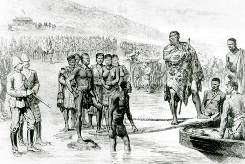 Detail of The Captivity of Cetewayo by Crawford Caffin