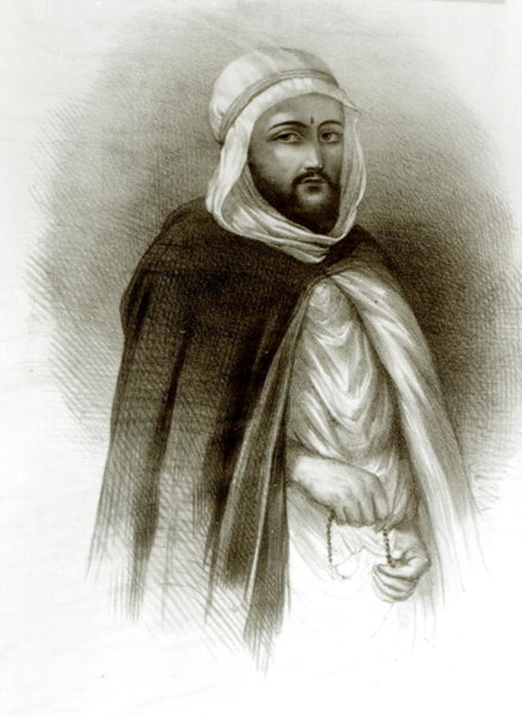 Detail of Portrait of Abd El-Kader by Auguste Bry