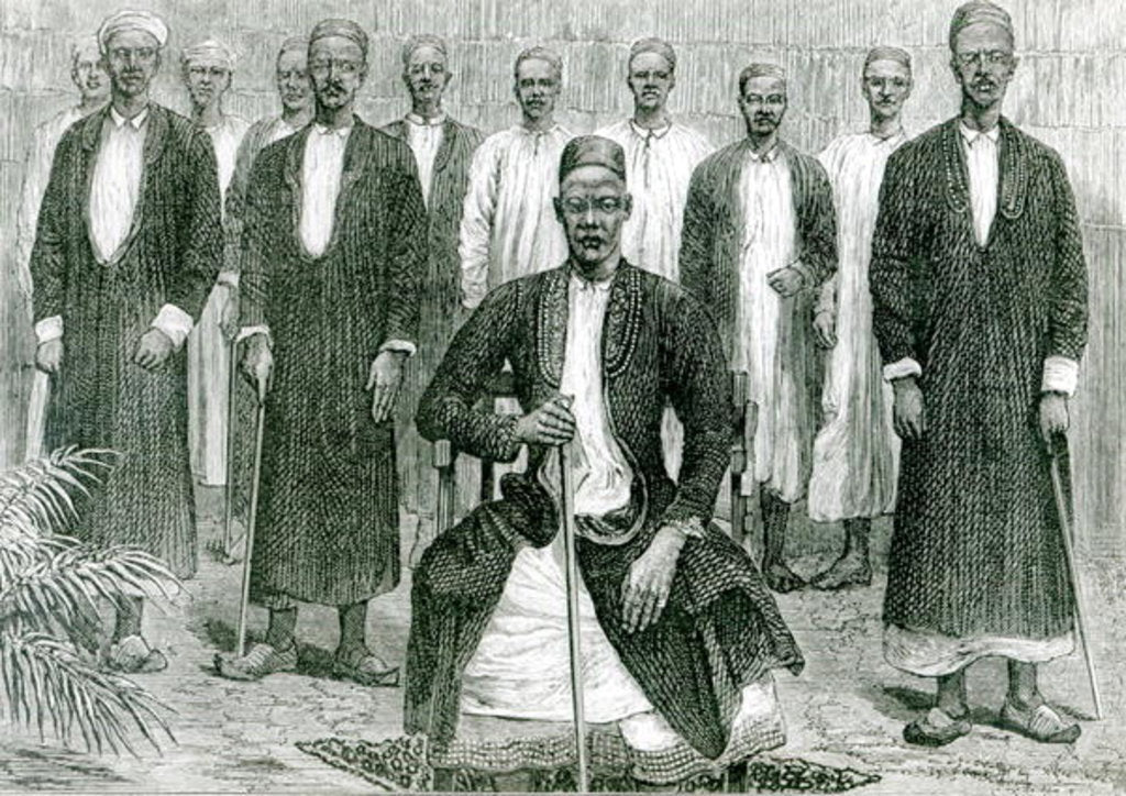 Detail of Mtesa,the Emperor of Uganda and other chiefs by English School