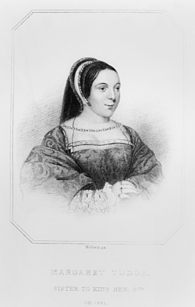 Detail of Portrait of Margaret Tudor Queen of Scotland by English School