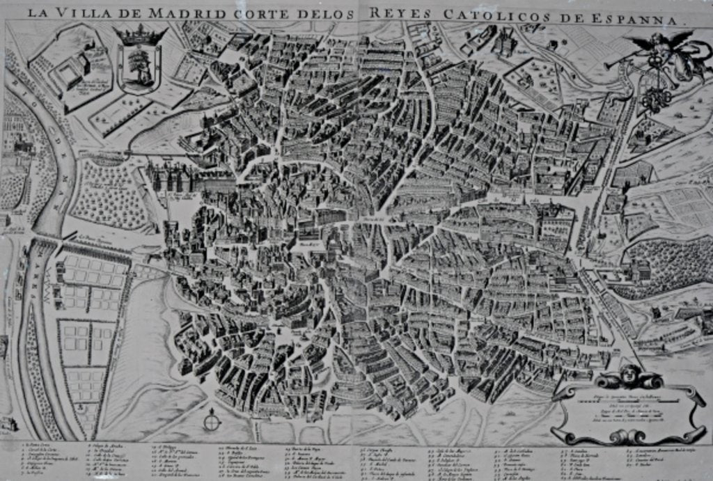 Detail of Map of Madrid by School Spanish
