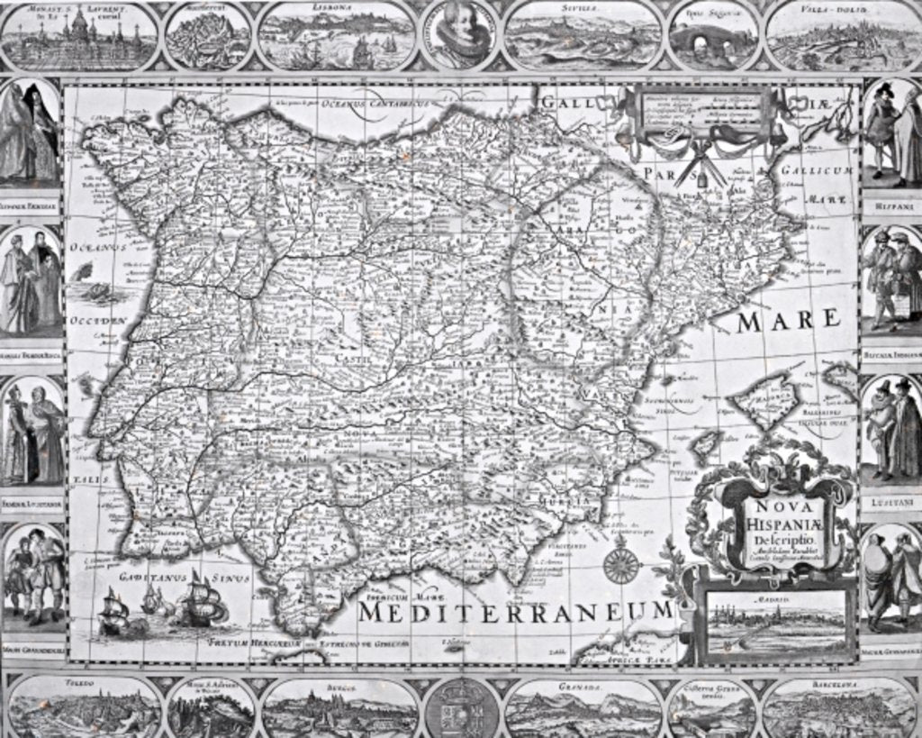 Detail of Map of Spain by School Spanish
