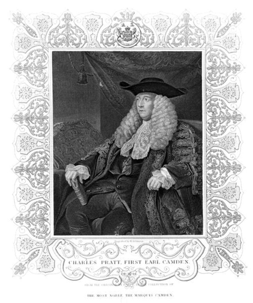 Detail of Portrait of Charles Pratt, 1st Earl Camden by School English