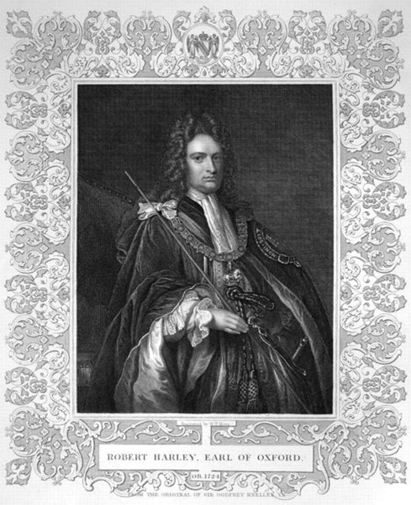 Detail of Portrait of Robert Harley, Earl of Oxford by W.T. Mote
