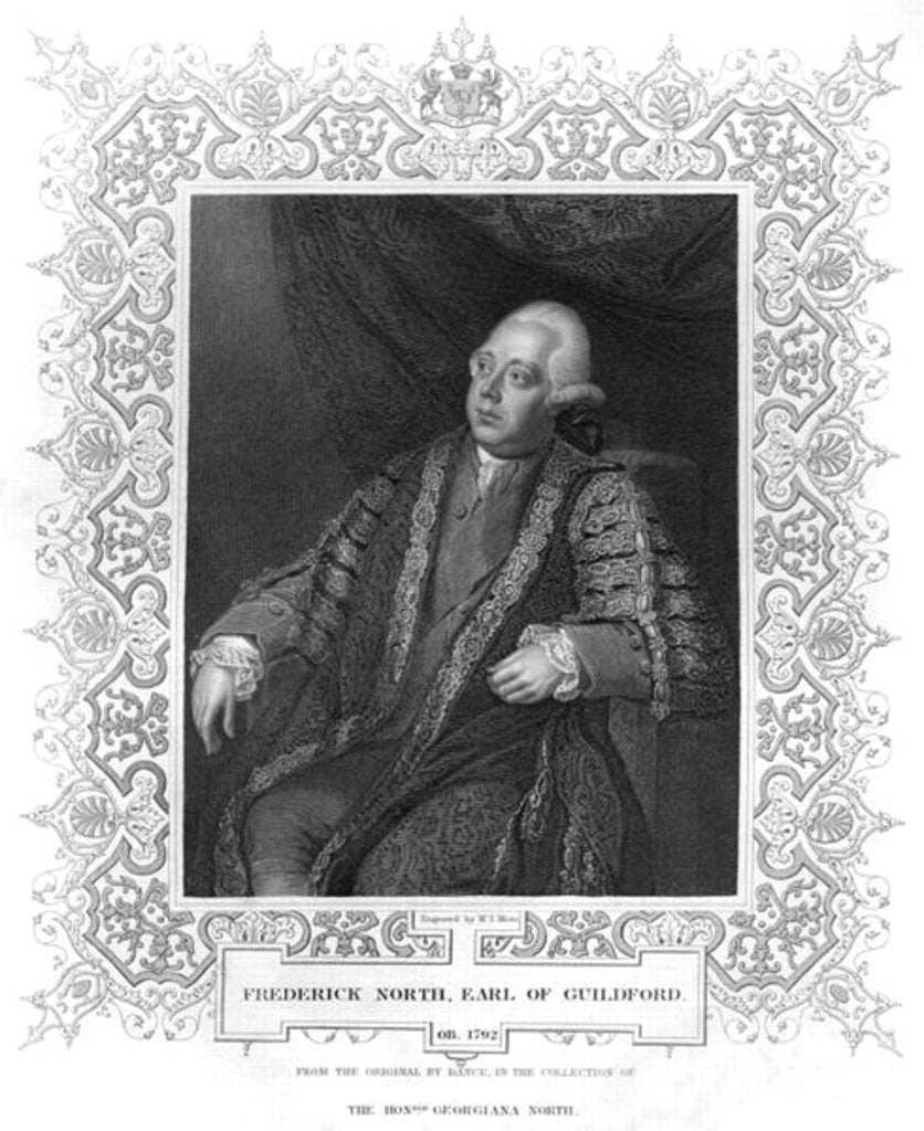 Detail of Portrait of Frederick North, Earl of Guildford by W.T. Mote