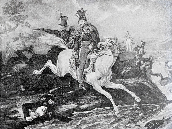 Detail of Death of Józef Poniatowski at the Battle of Leipzig, 1813 by Anonymous