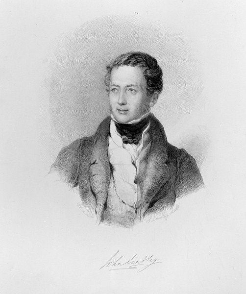 Detail of John Lindley, c.1830 S. Lindley, etching by Charles & George Fox