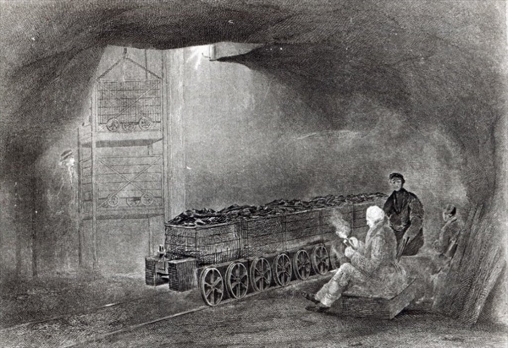 Detail of In the Coal Mine by English School