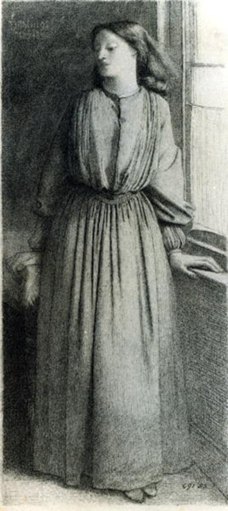 Detail of Elizabeth Siddal, May 1854 by Dante Gabriel Charles Rossetti