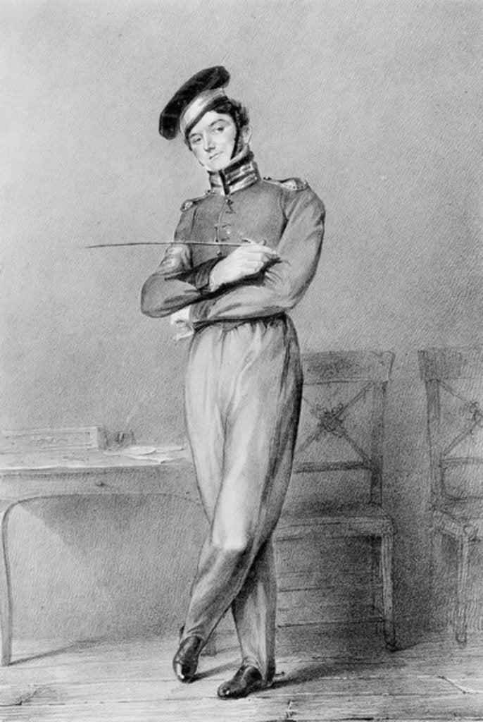 Detail of Mr Power as Corporal O'Connor in the opera 'Broken Promises', 1826 by Louis Haghe
