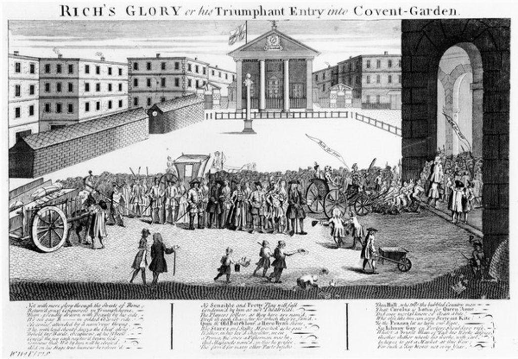 Detail of Rich's Glory or his Triumphant Entry into Covent-Garden, 1732 by English School