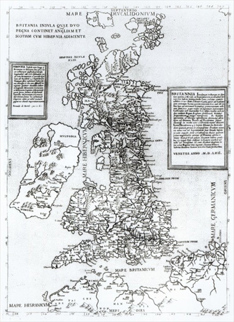 Detail of Britania Insula quae dup Regna continet Angliam et Scotiam cum Hibernia adiacente by Fernando Bertelli