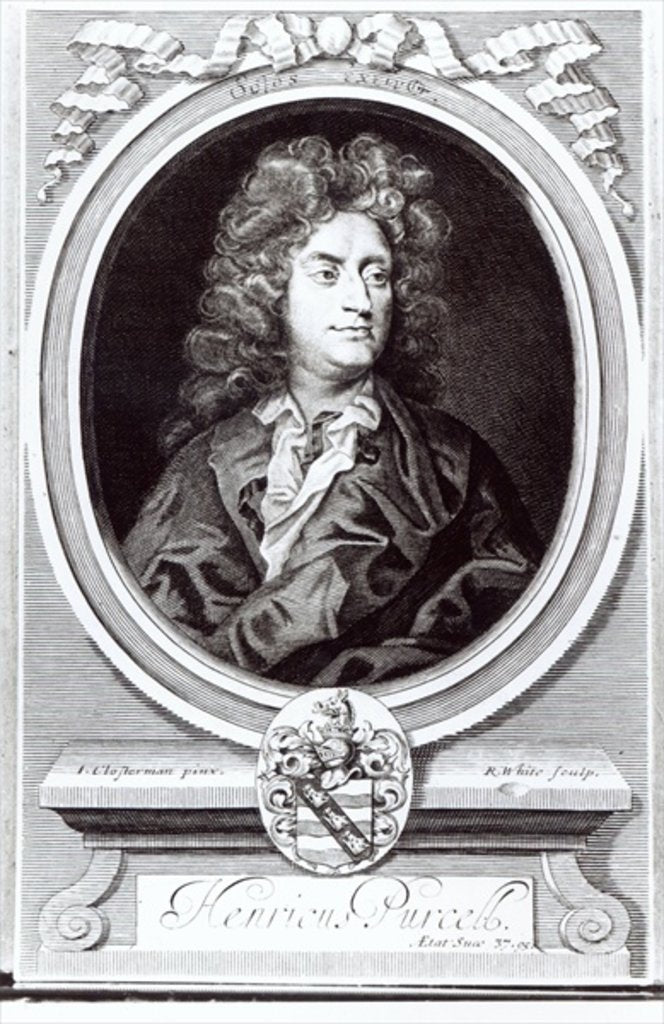 Detail of Portrait of Henry Purcell, English composer by Johann Closterman