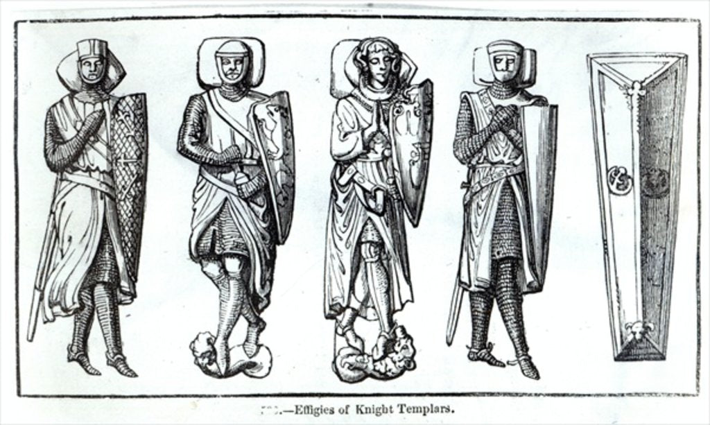 Detail of Effigies of Knights Templars by School English