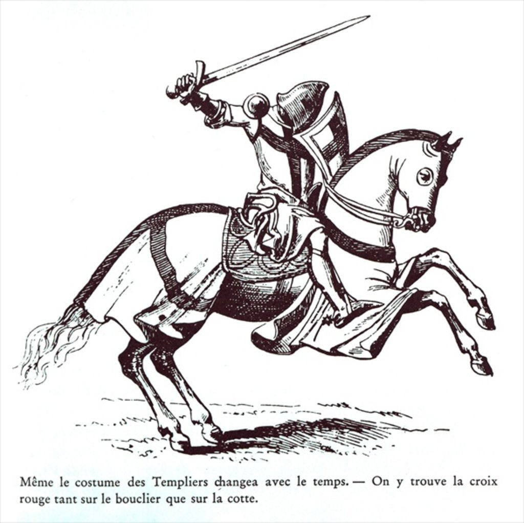 Detail of Illustration of a Knight Templar by French School
