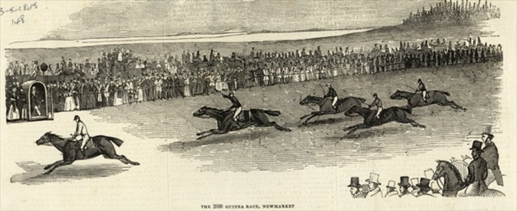 Detail of The 2000 Guinea Race, Newmarket by English School