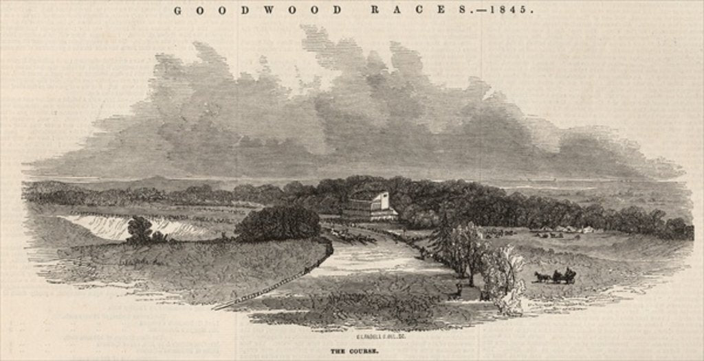 Detail of Goodwood Races: the Course by English School