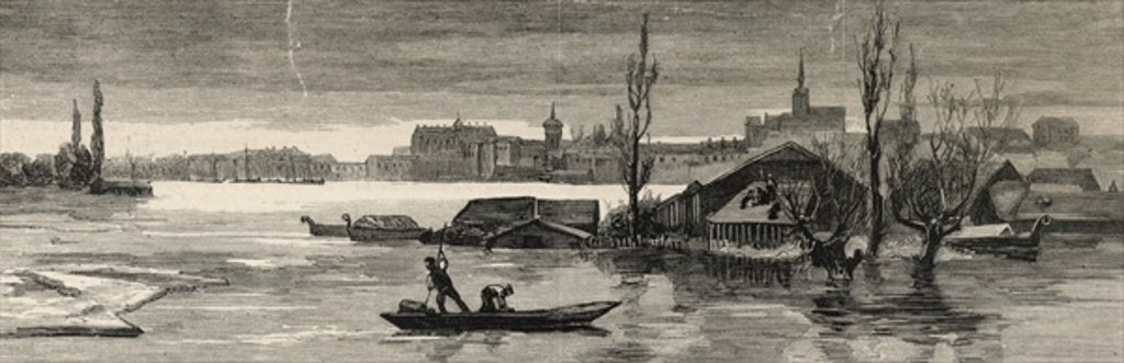 Detail of The disastrous floods in Austria-Hungary: View of Raab lately inundated by the Danube by English School