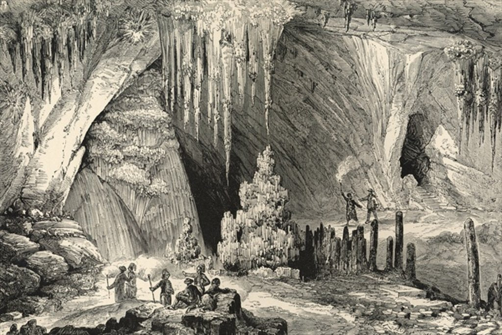 Detail of Interior of the Grotto of Antiparos by English School