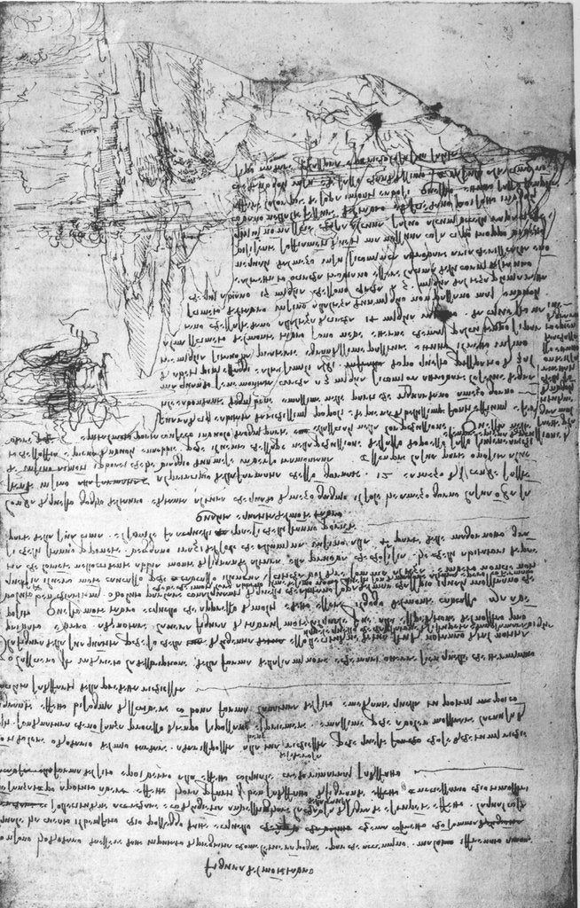 Detail of Fol.145v-b by Leonardo da Vinci