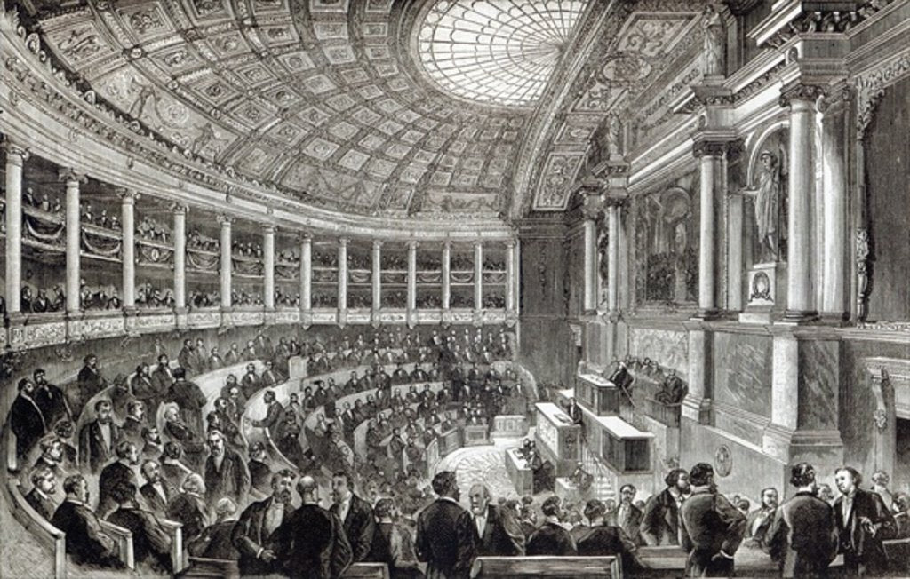 Detail of The Chamber of Deputies, Paris by English School