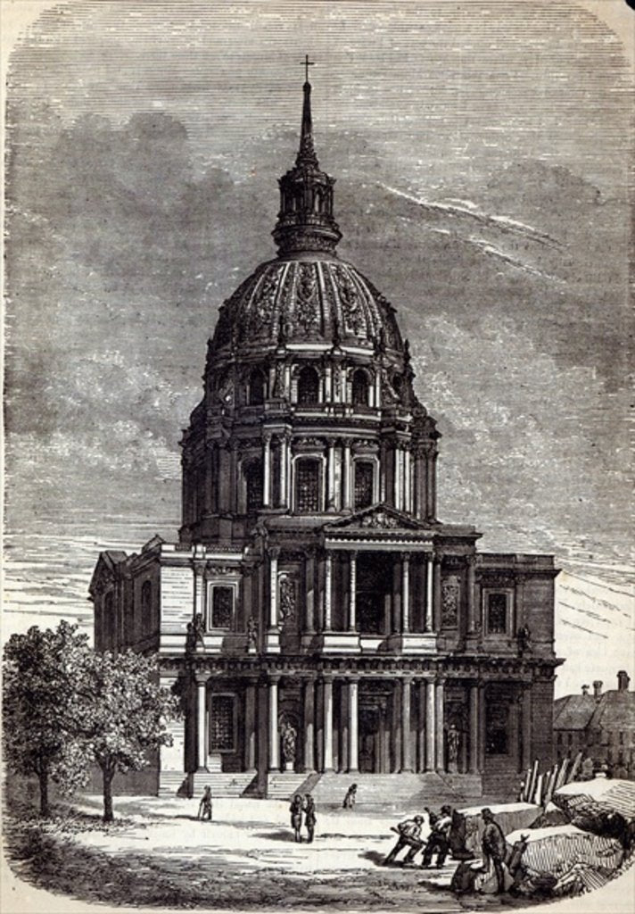 Detail of Church of the Invalides, containing the Tomb of Napoleon, Paris by English School