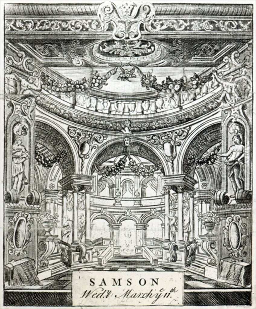 Detail of An Admission Ticket for Handel's oratorio 'Samson', on March 11th 1743 by English School