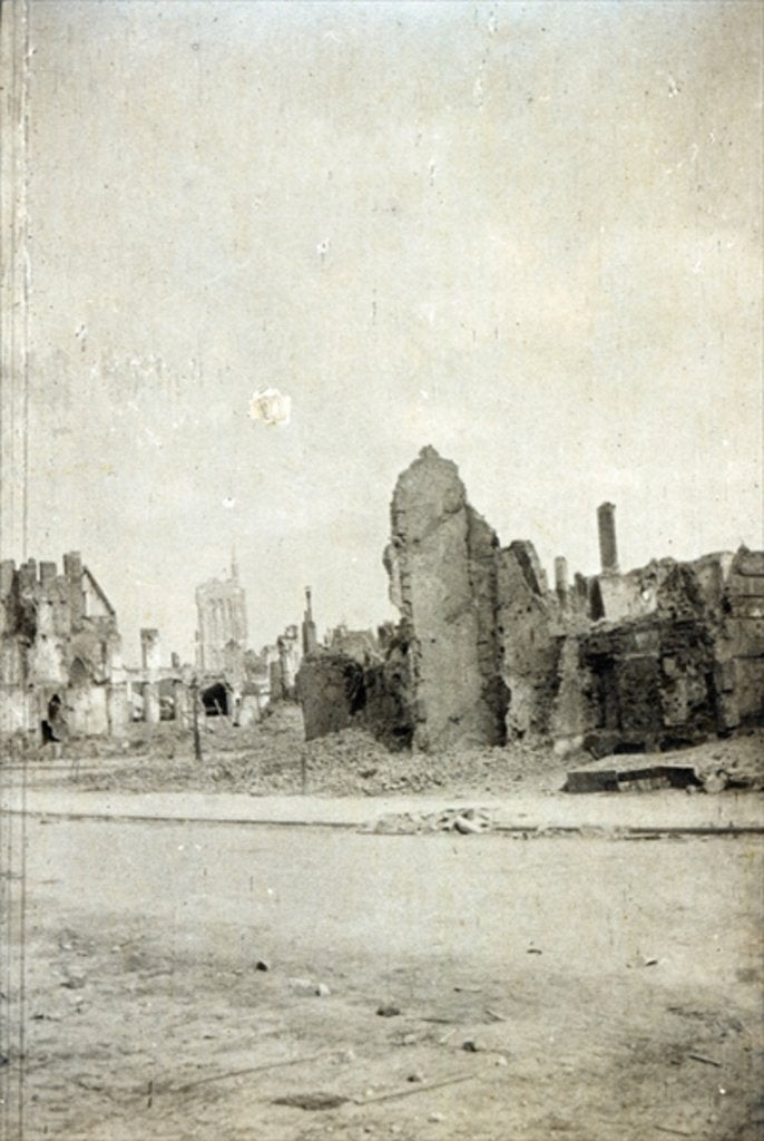 Detail of The Square, Ypres, June 1915 by English Photographer
