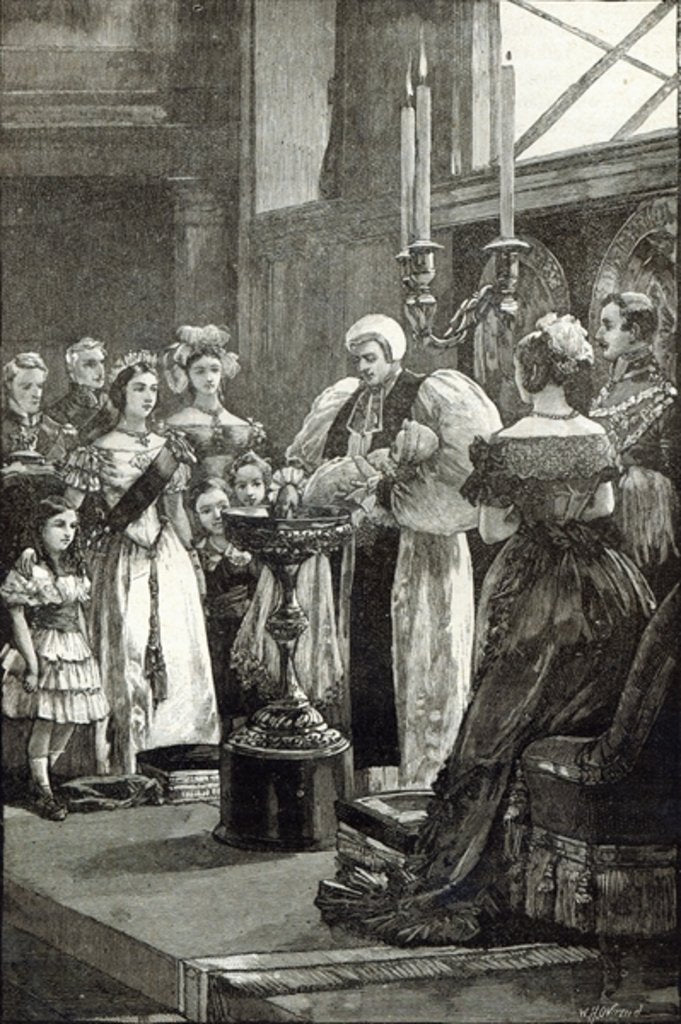 Detail of Christening of the Princess Louise in Buckingham Palace Chapel by English School