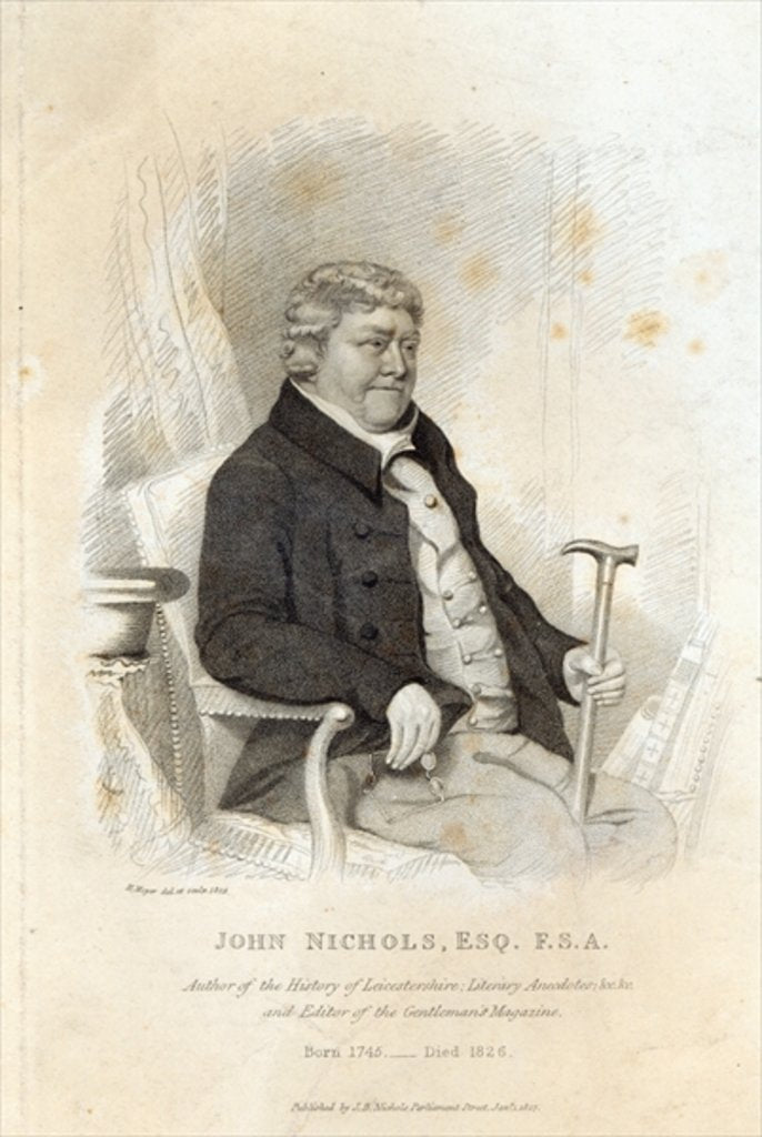 Detail of John Nichols, engraved by H. Meyer, 1825 by English School