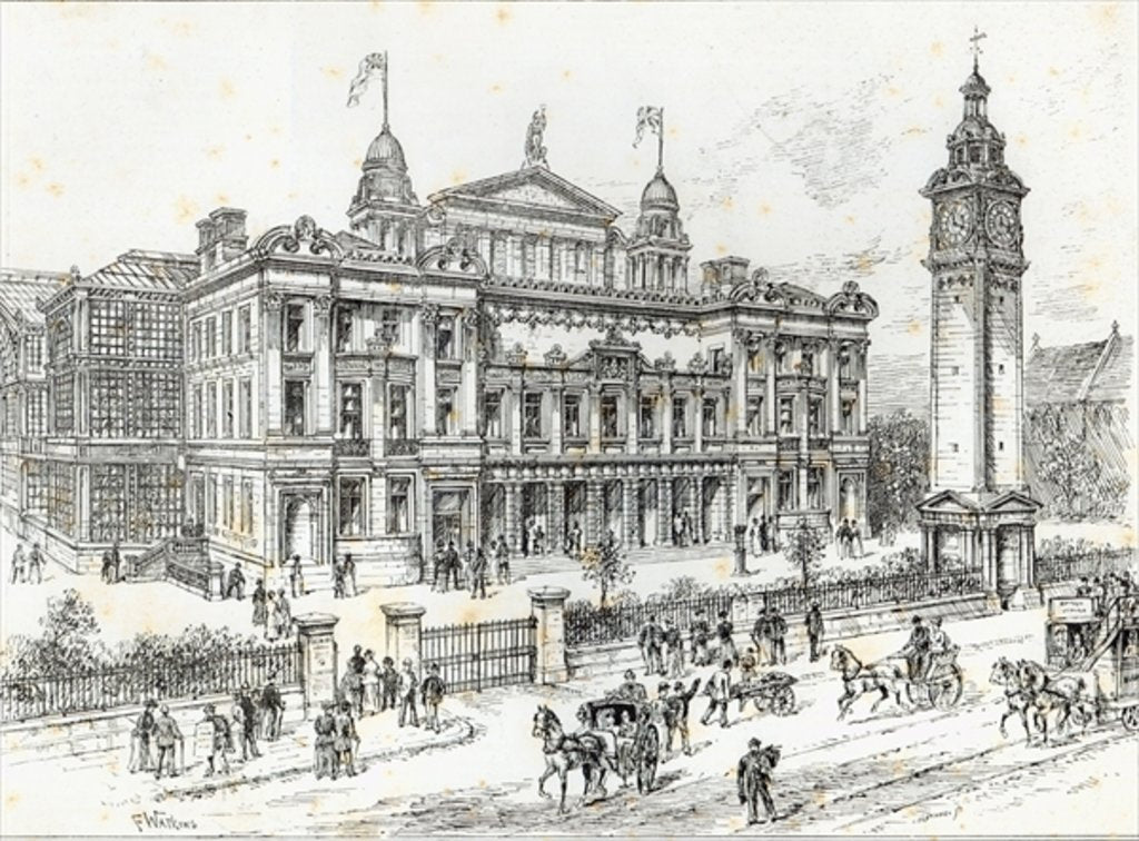 Detail of Completed buildings of the People's Palace, Mile End Road, East London by Frank Watkins