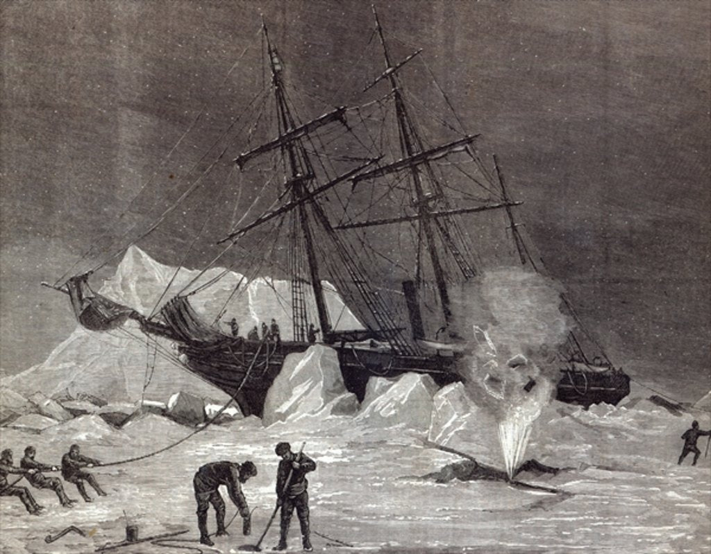 Detail of Pandora nipped in the ice, Melville Bay 24th July by English School