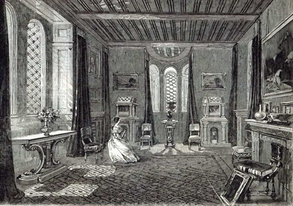 Detail of The Scarlet Drawing-room, Lansdown Tower by English School
