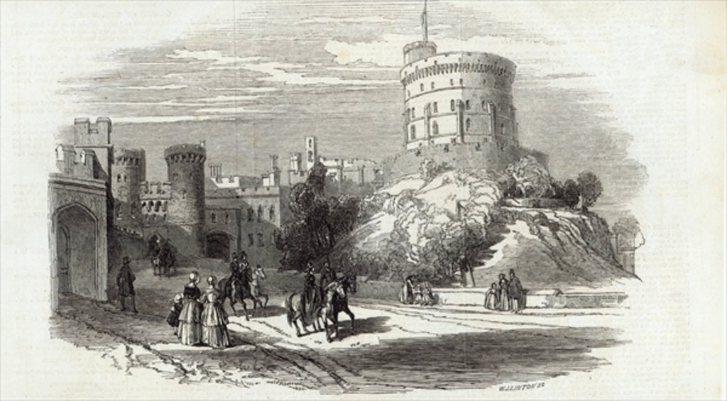 Detail of Windsor Castle - the Round Tower by English School