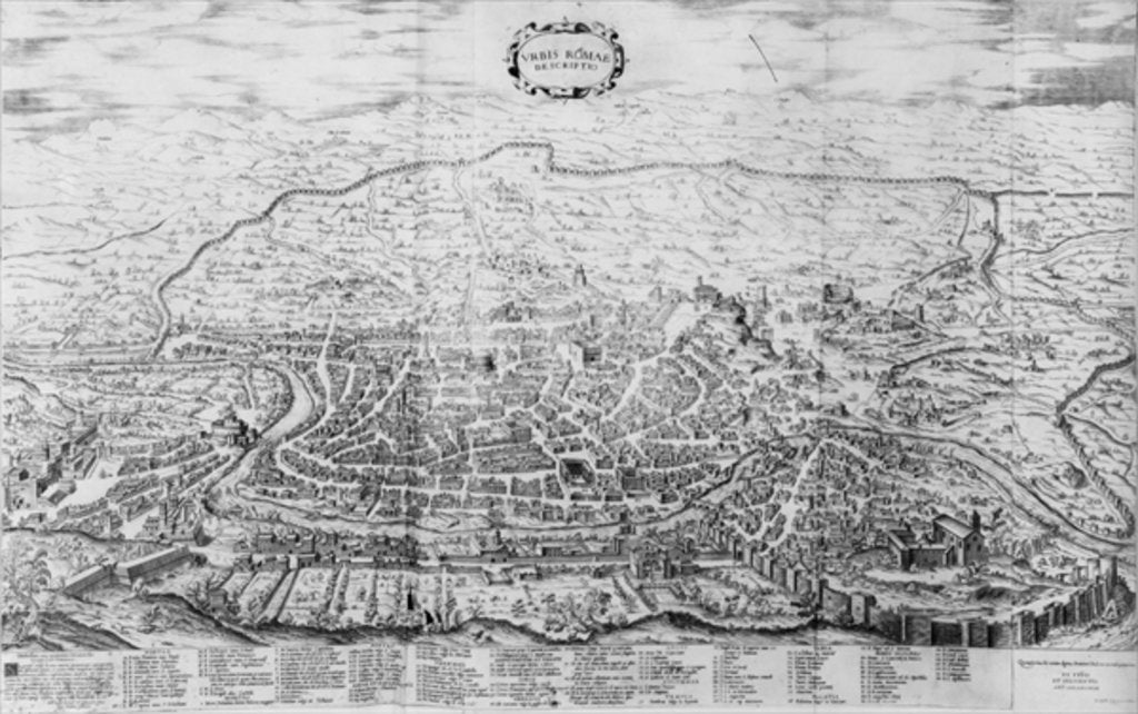 Detail of Map of Rome by Antonio Lafreri