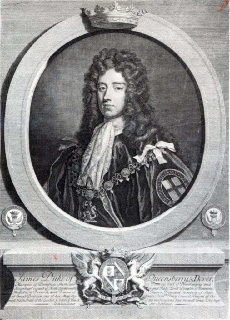 Detail of James Douglas, 2nd Duke of Queensberry by Godfrey (after) Kneller