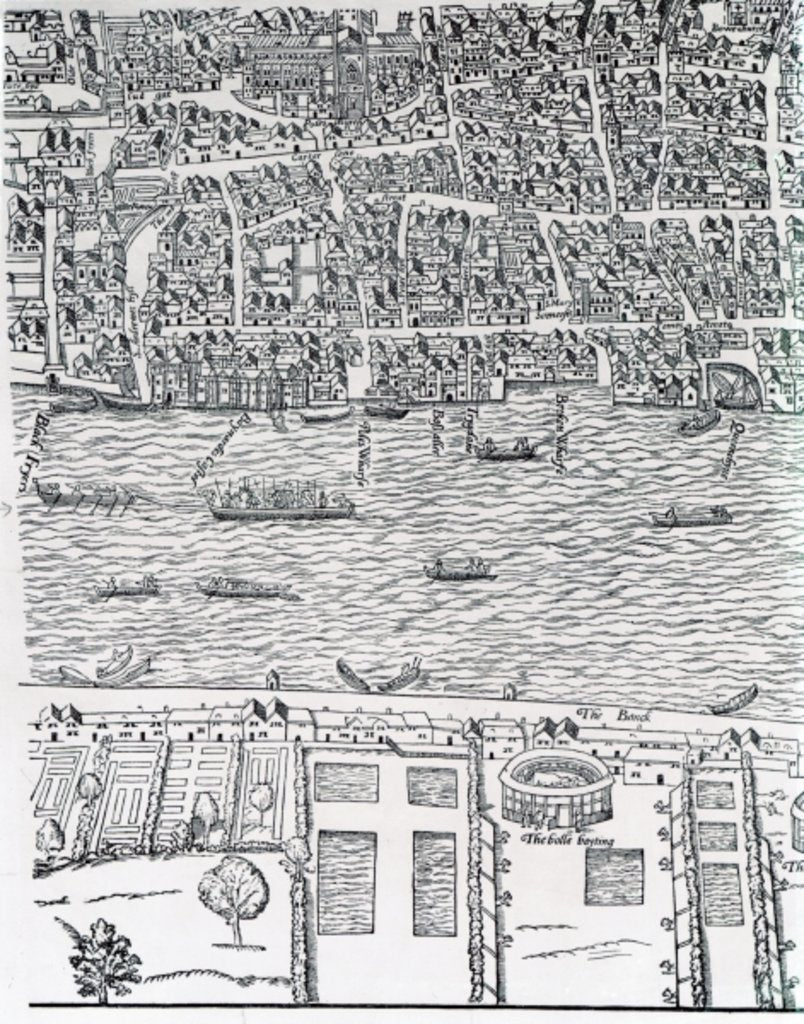 Detail of Plan of London, c.1560-70 by Ralph Agas